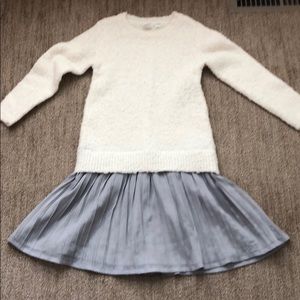 Gap dress. White sweater attached silver skirt.
